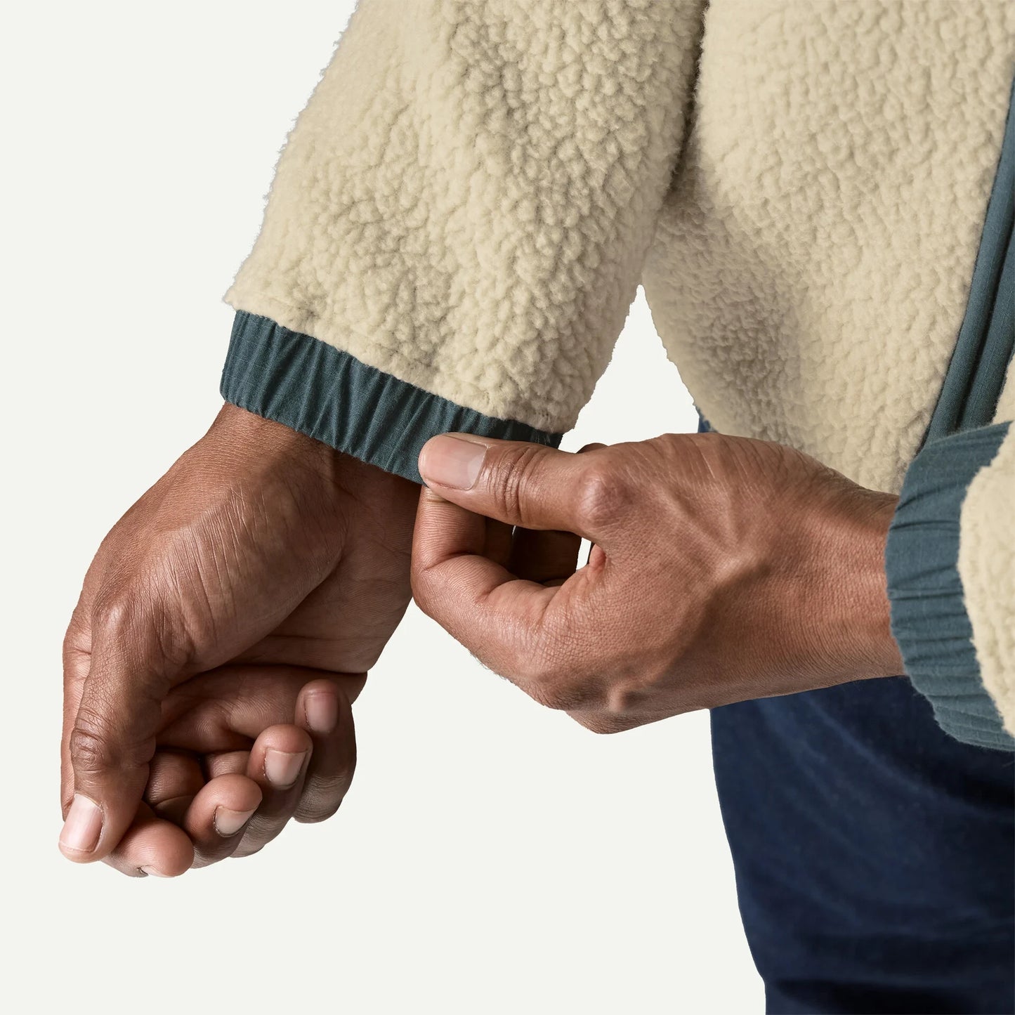 Men's Retro Pile Fleece Patch Jacket - US 6104