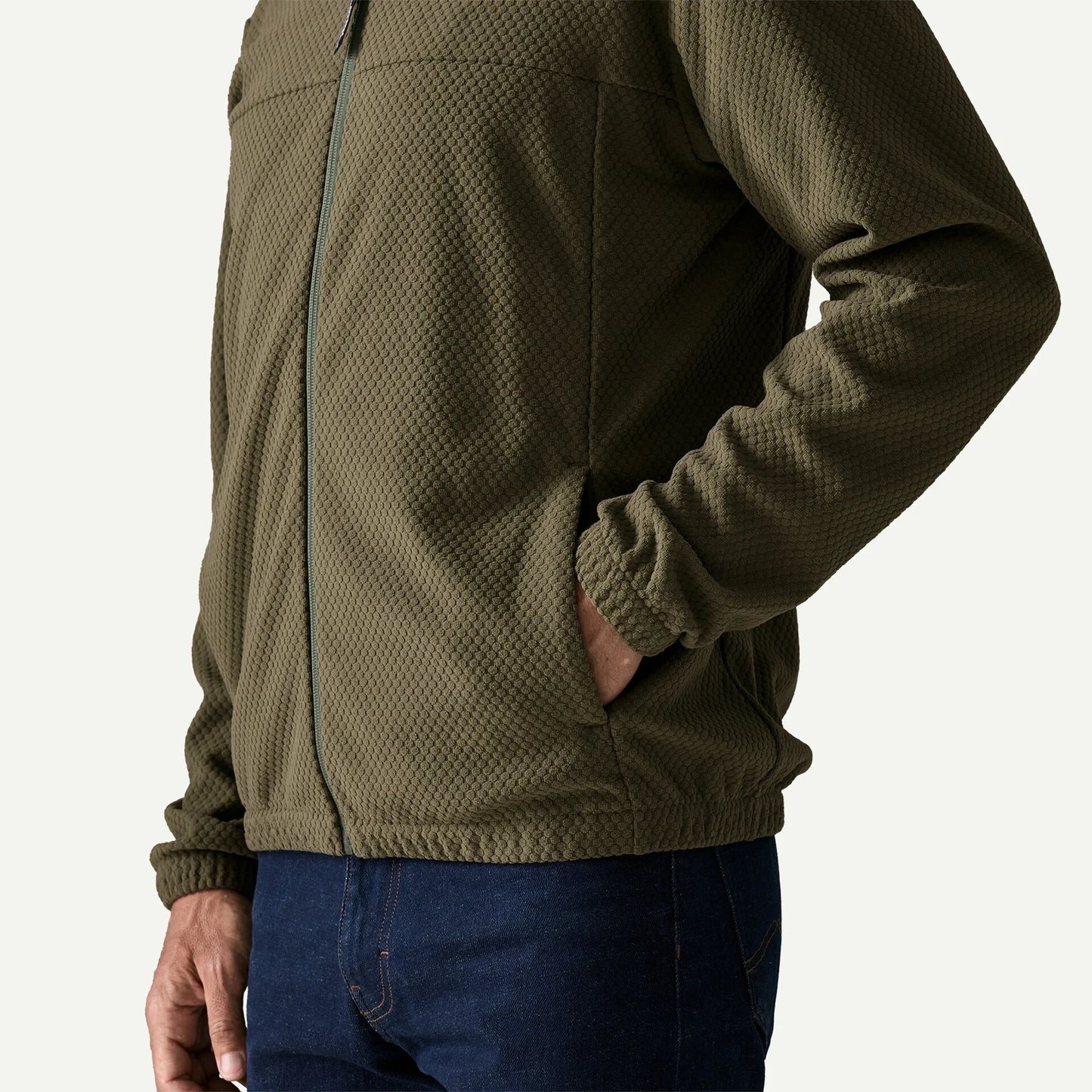Men's Textured Fleece Jacket - US 4065