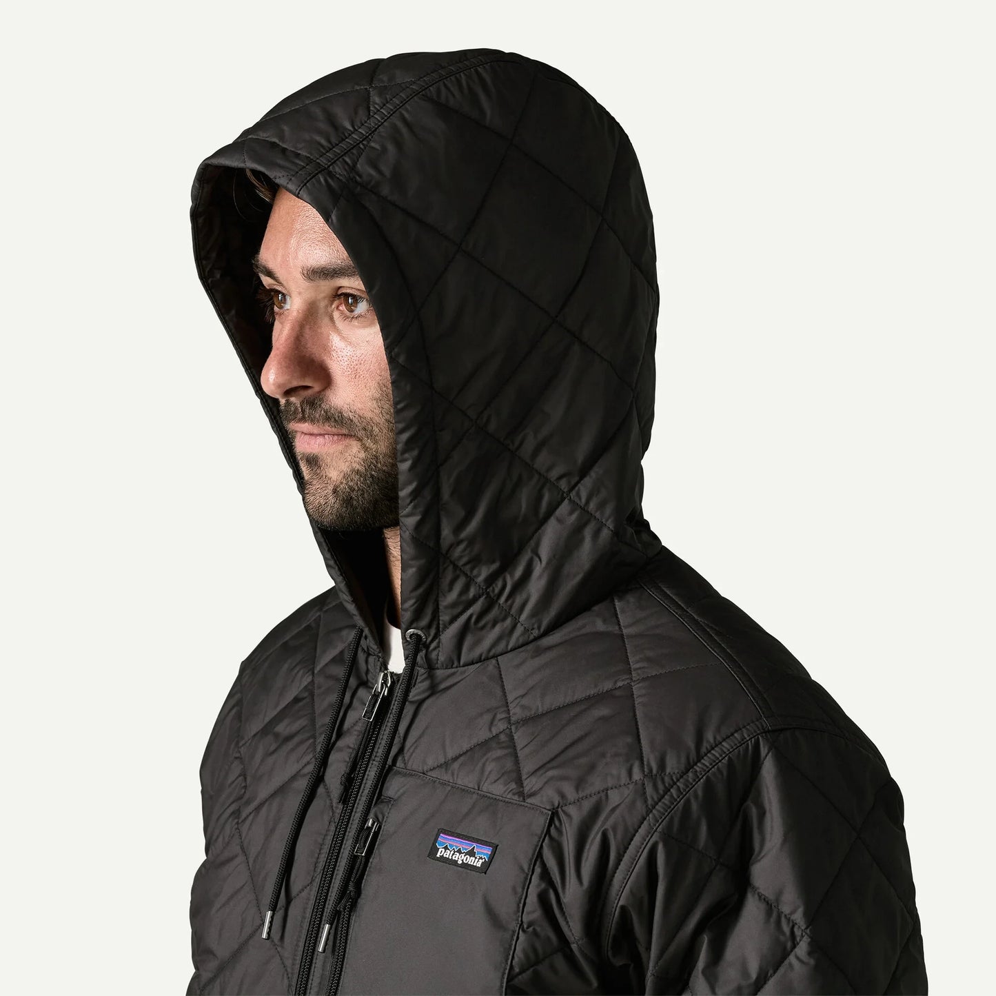 Men's Diamond Quilted Bomber Hoody - US 5914
