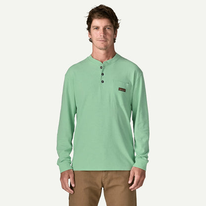 Men's Long-Sleeved Work Henley Pocket Tee - US 5601