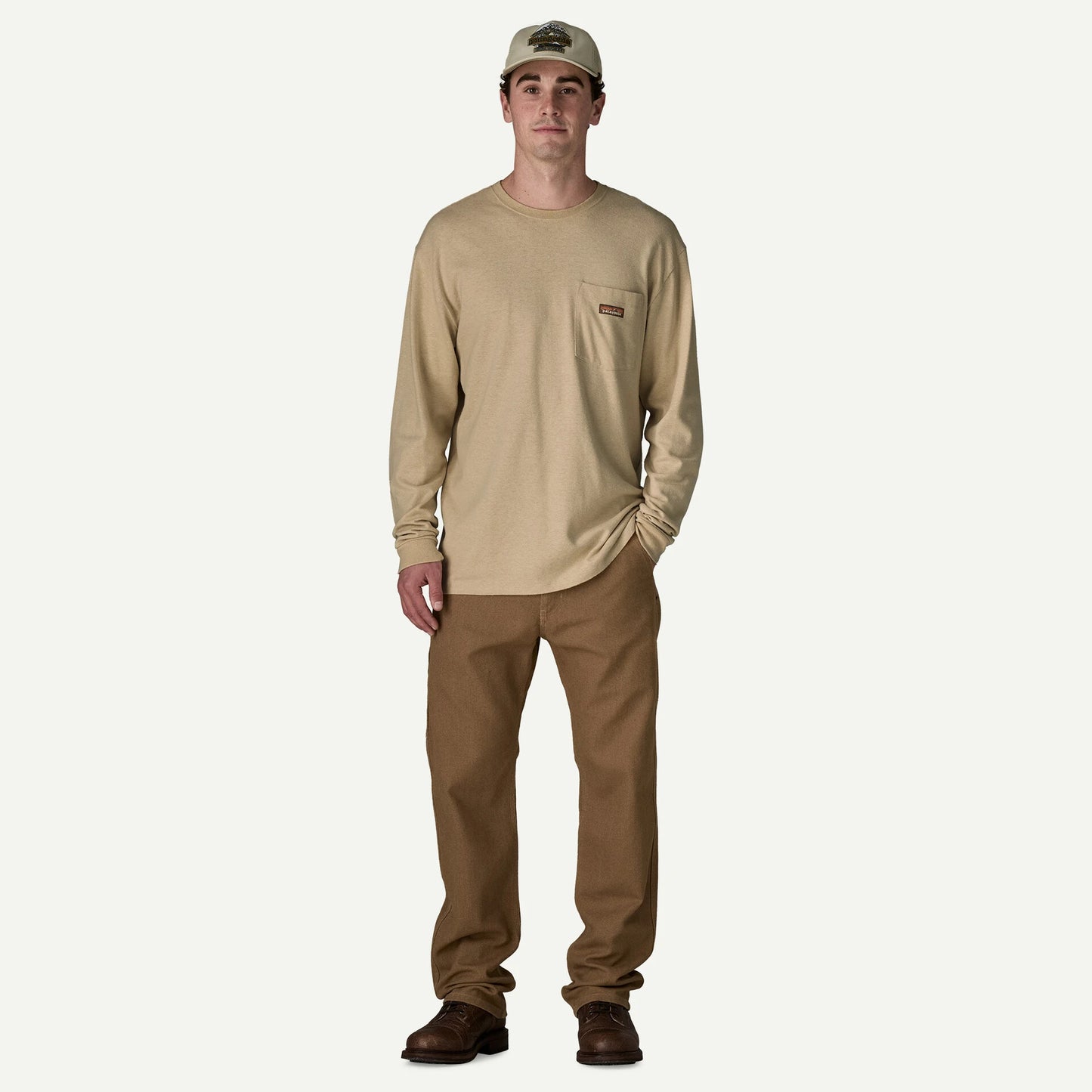 Men's Long-Sleeved Work Pocket T-Shirt - US 3226