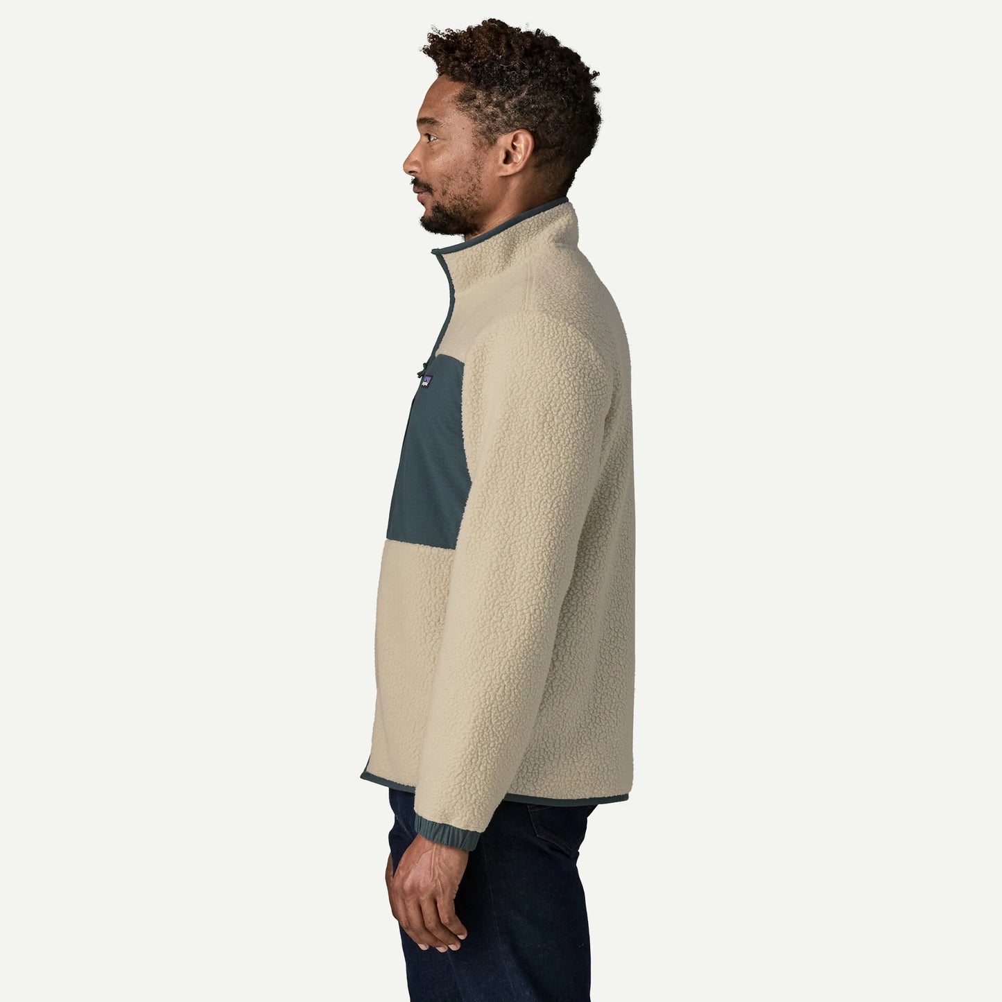 Men's Retro Pile Fleece Patch Jacket - US 6104