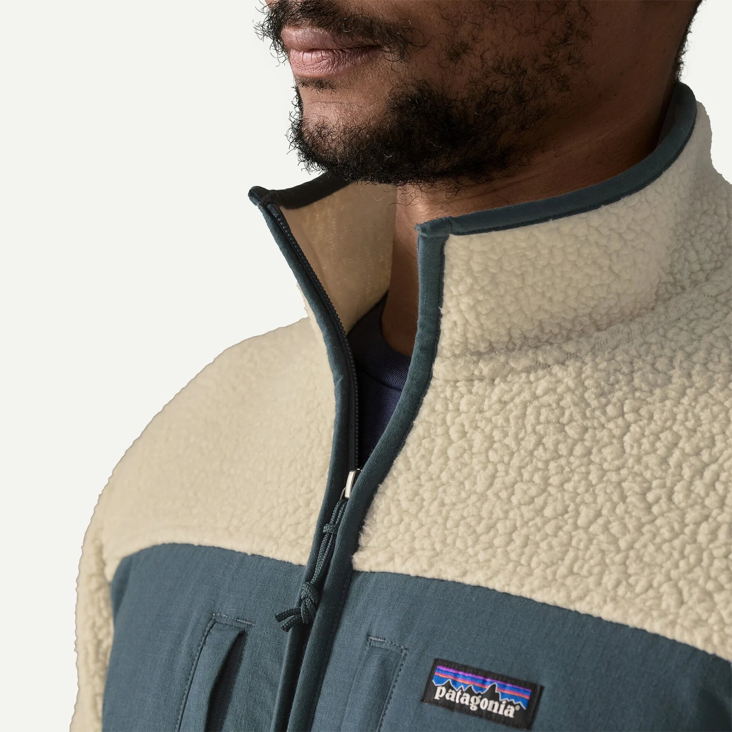 Men's Retro Pile Fleece Patch Jacket - US 4471