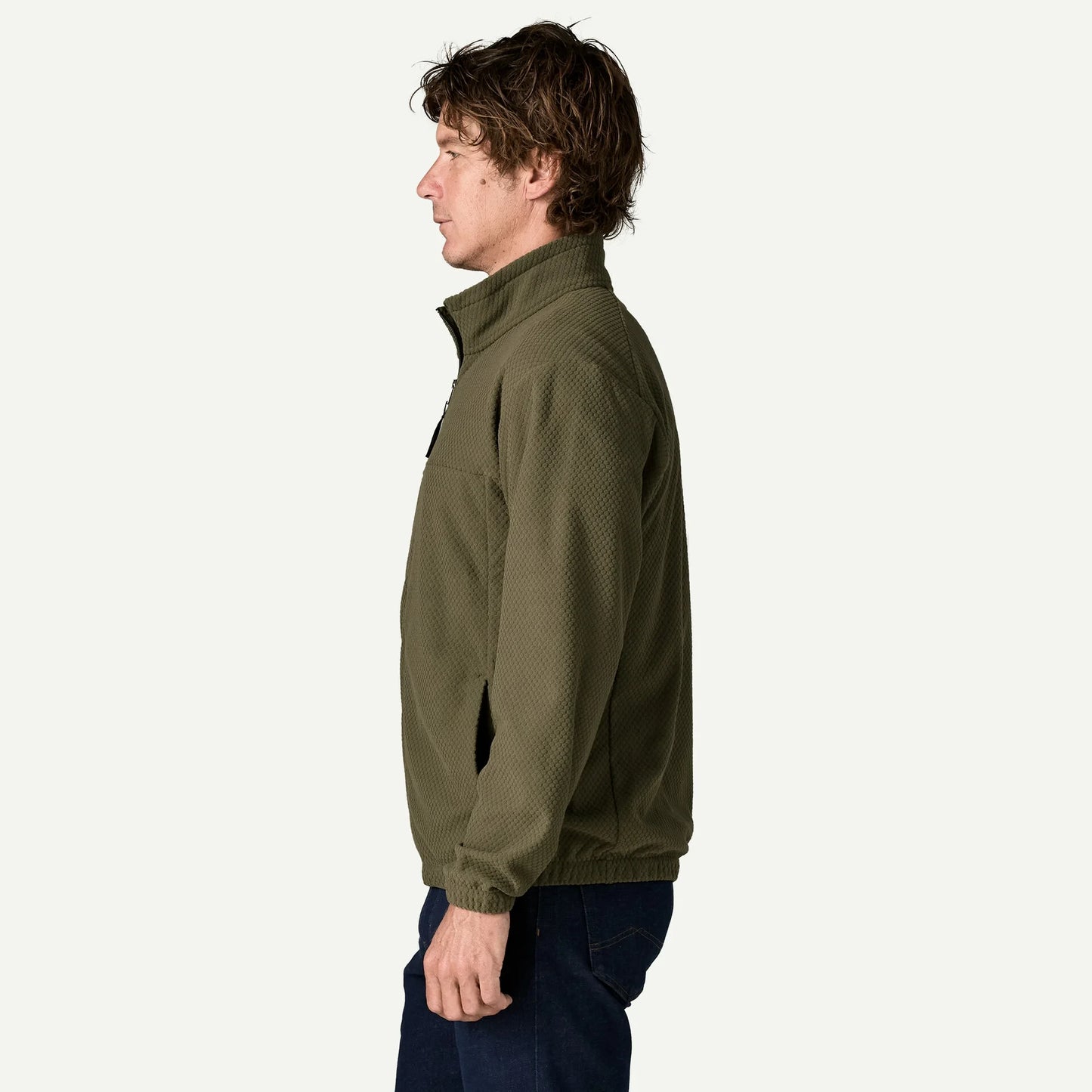 Men's Textured Fleece Jacket - US 8043