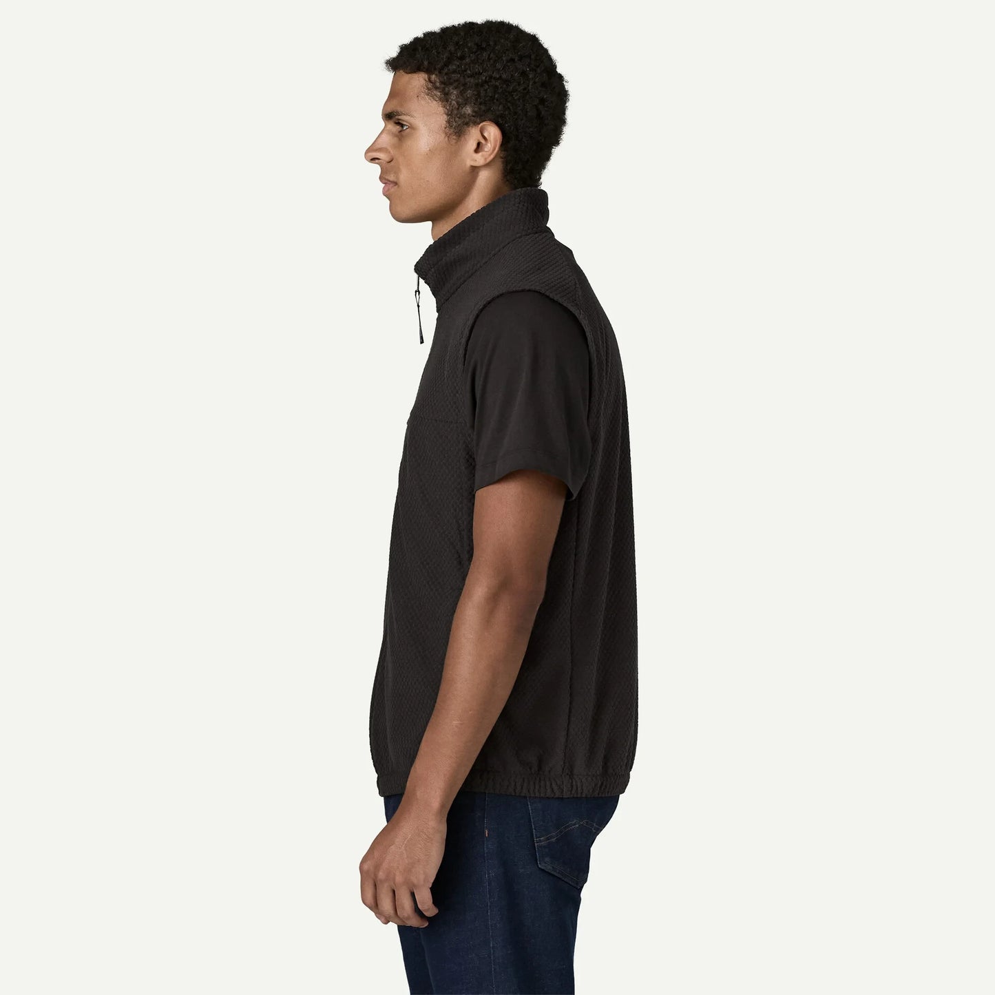 Men's Textured Fleece Vest - US 6111
