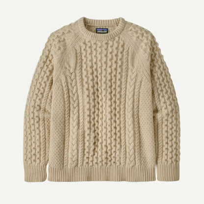 Recycled Wool-Blend Cable-Knit Crewneck Sweater - US 1683