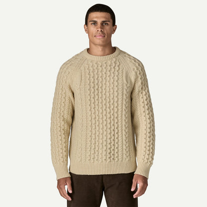 Recycled Wool-Blend Cable-Knit Crewneck Sweater - US 1683