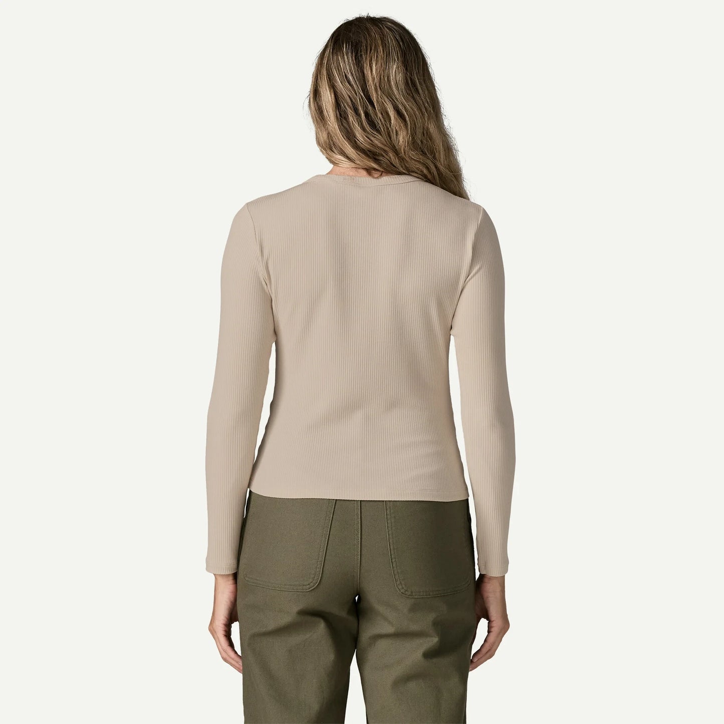 Women's Long-Sleeved Rib-Knit Top - US 8212