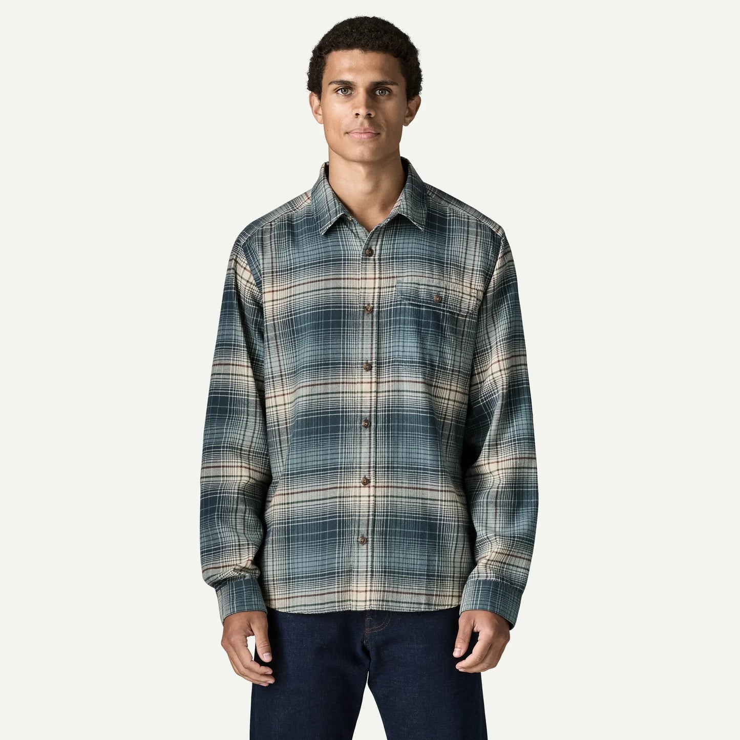Men's Long-Sleeved Lightweight Fjord Flannel Shirt - US 1308