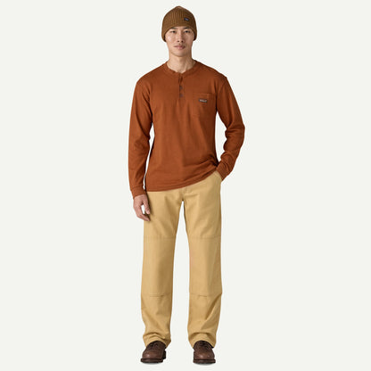 Men's Long-Sleeved Work Henley Pocket Tee - US 3306