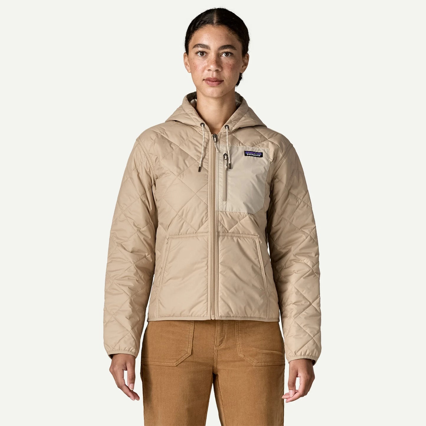 Women's Diamond Quilted Bomber Hoody - US 8007
