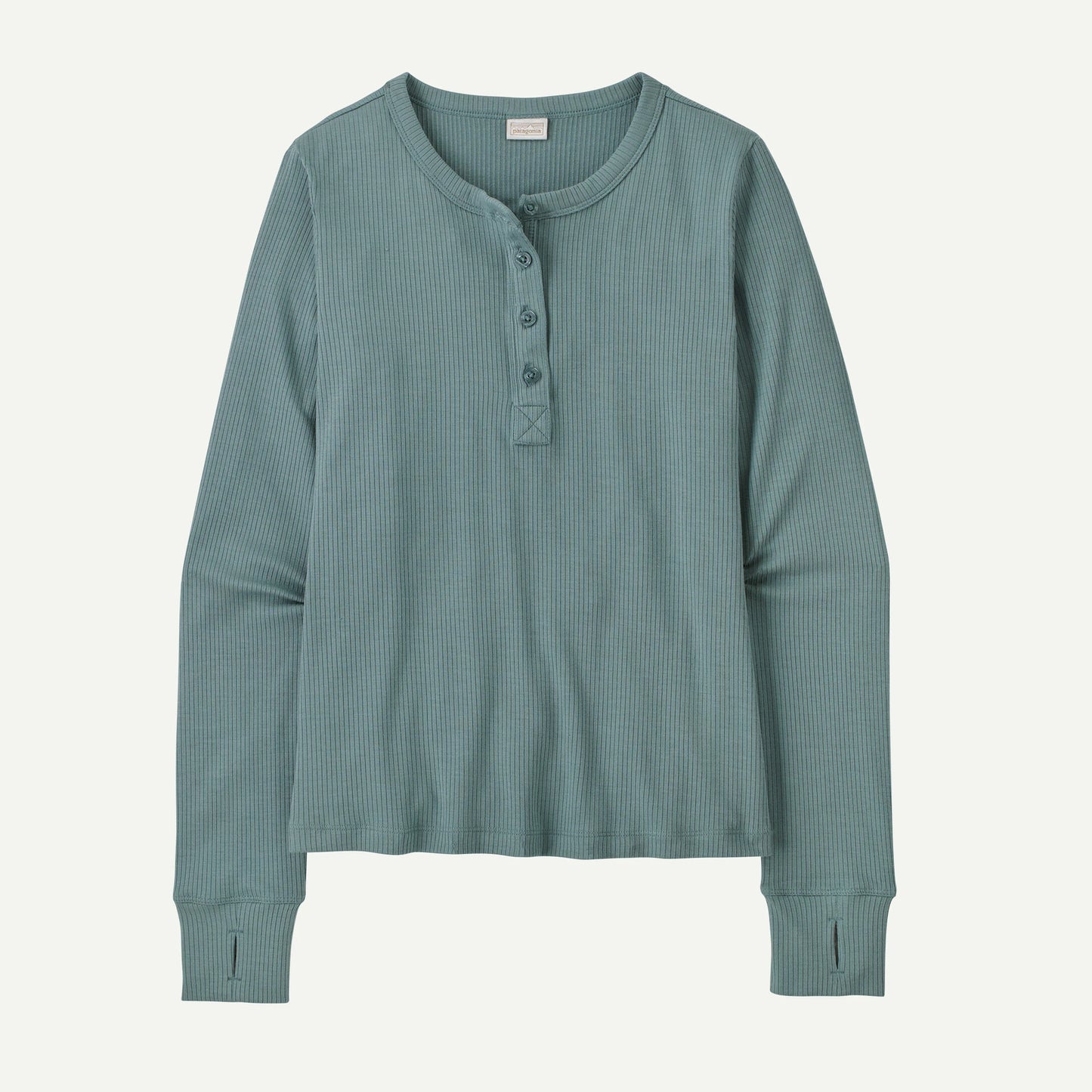 Women's Long-Sleeved Rib-Knit Henley - US 1789