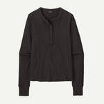 Women's Long-Sleeved Rib-Knit Henley - US 4458