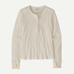 Women's Long-Sleeved Rib-Knit Henley - US 4609