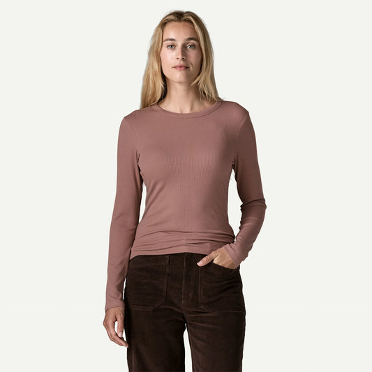 Women's Long-Sleeved Rib-Knit Top - US 4440