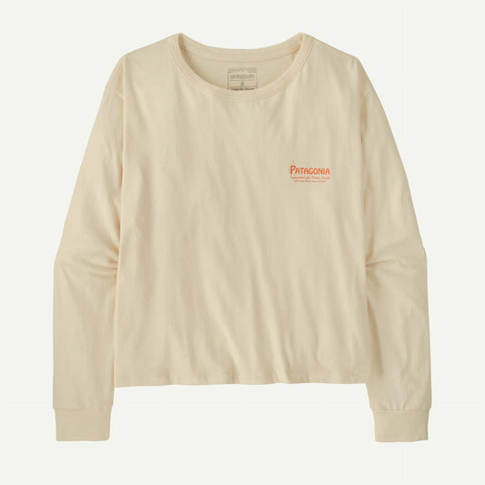 Women's Long-Sleeved Water People Banner Easy-Cut T-Shirt - US 8909