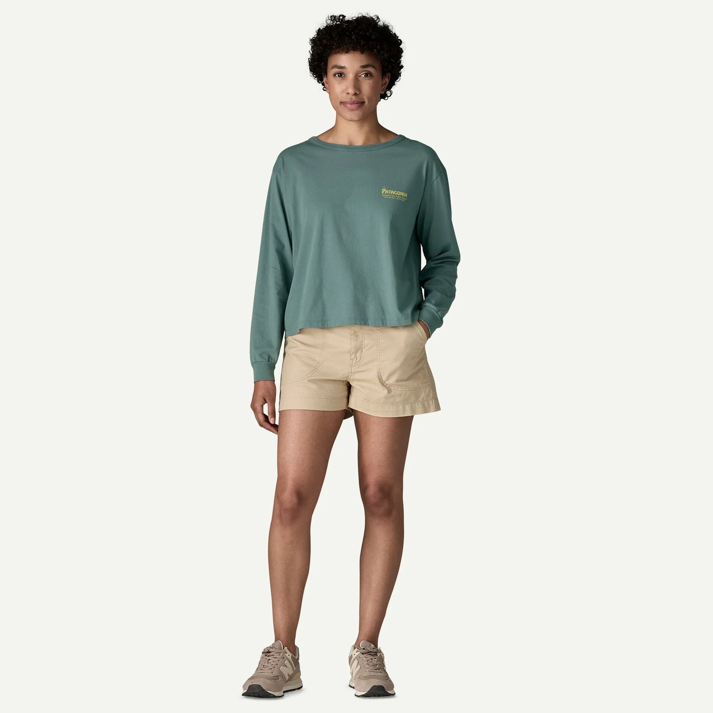 Women's Long-Sleeved Water People Banner Easy-Cut T-Shirt - US 6996