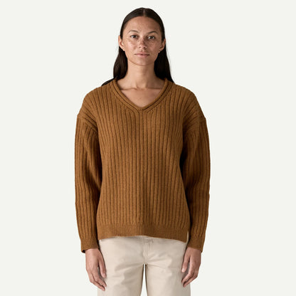 Women's Recycled Wool-Blend V-Neck Sweater - US 9598