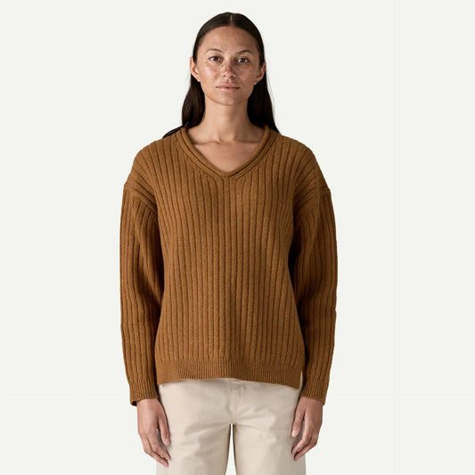 Women's Recycled Wool-Blend V-Neck Sweater - US 9598